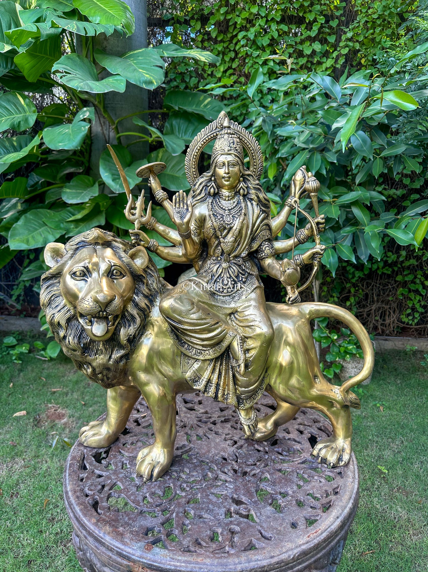 Brass Durga Devi | Fine Work | 26.5"