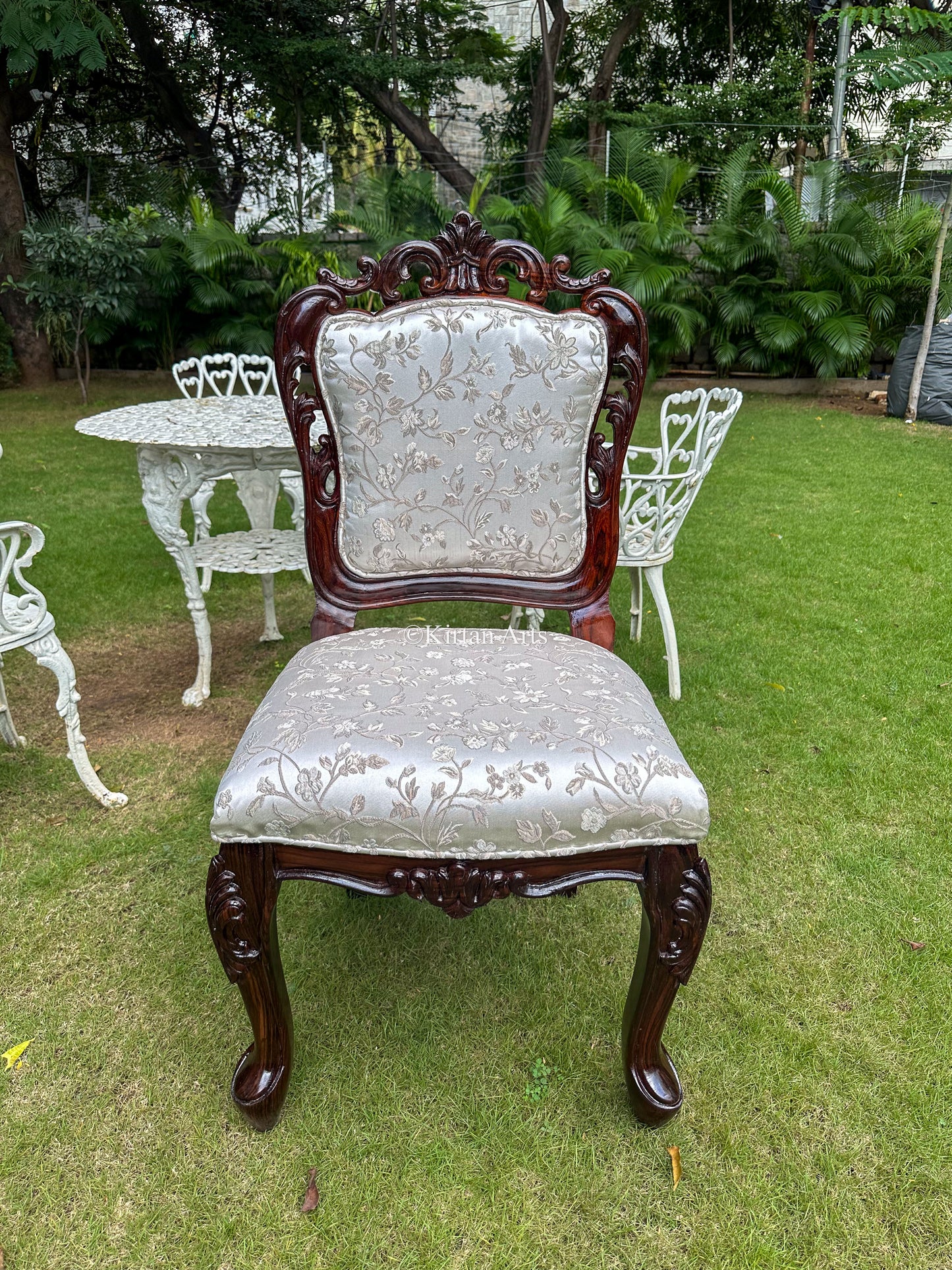 Rosewood Dining 8 Seater Set | Jungle Theme Inlay | 8x4 ft