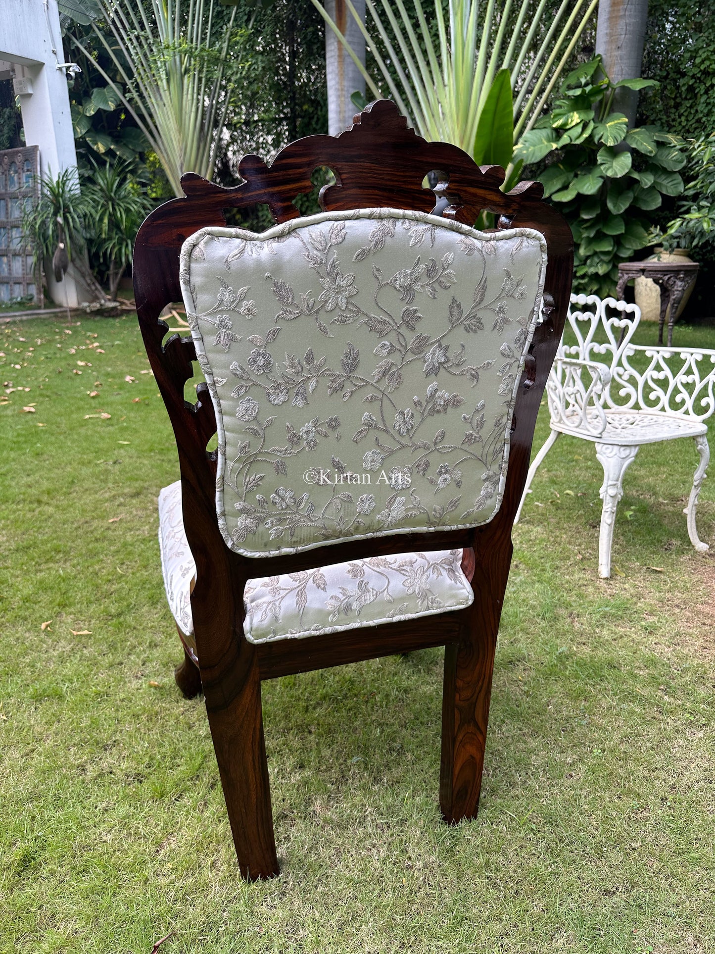 Rosewood Dining 8 Seater Set | Jungle Theme Inlay | 8x4 ft