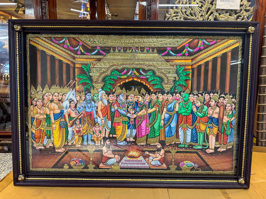 Srinivasa Kalyanam Tanjore Painting | 6x4 ft