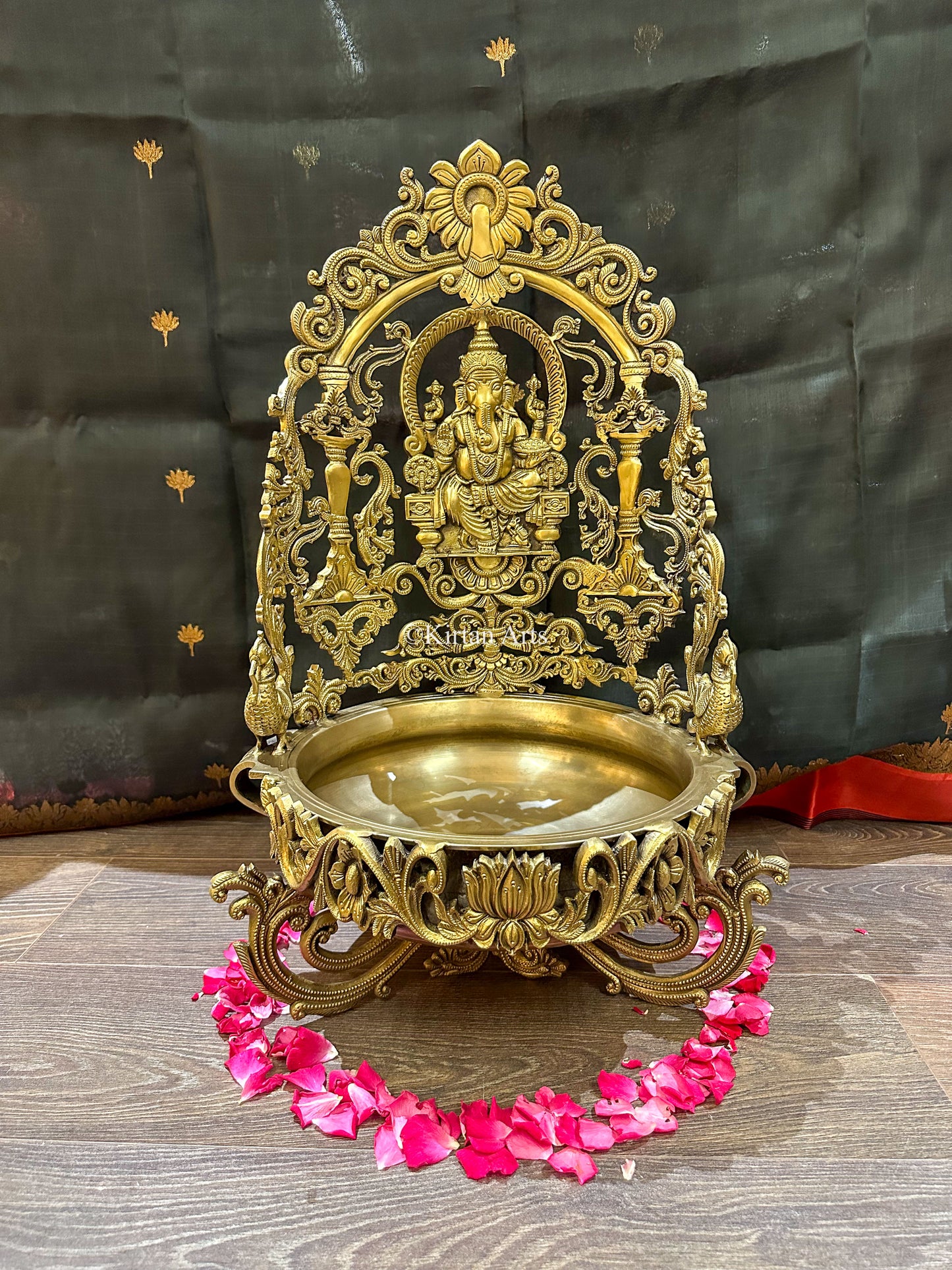 Bronze Lord Ganesha Urli | 26.5"