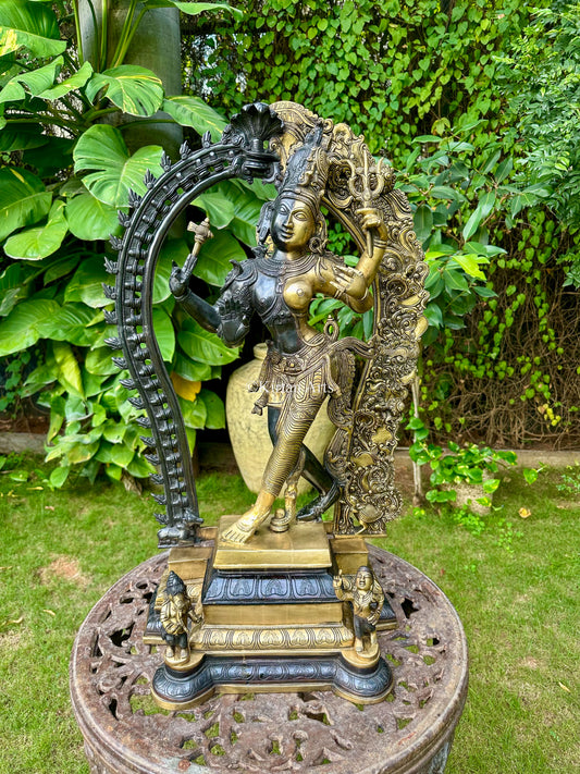 Ardhanarishwara w Ganesha and Murugan | 29" | Dual color finish