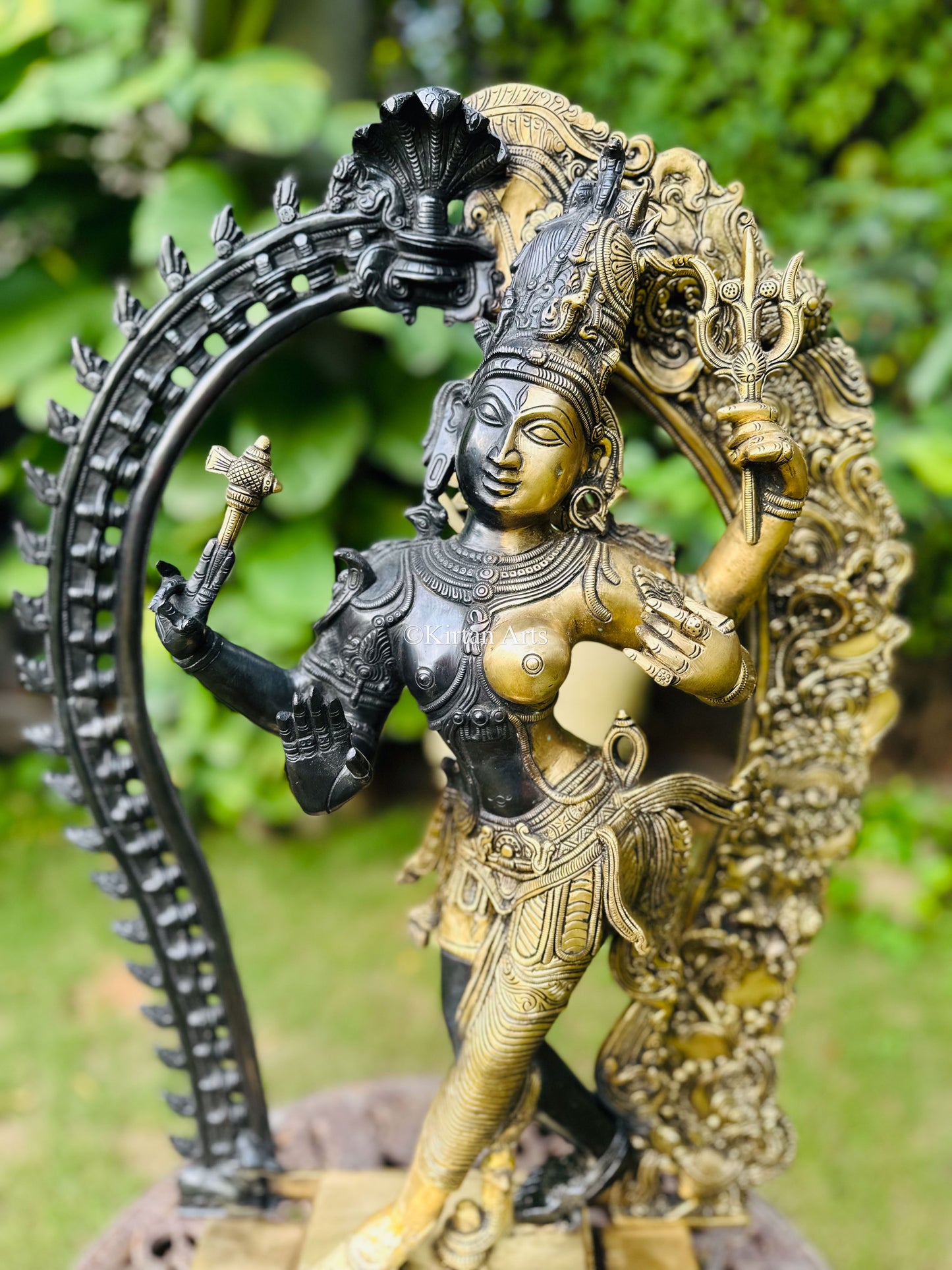 Ardhanarishwara w Ganesha and Murugan | 29" | Dual color finish