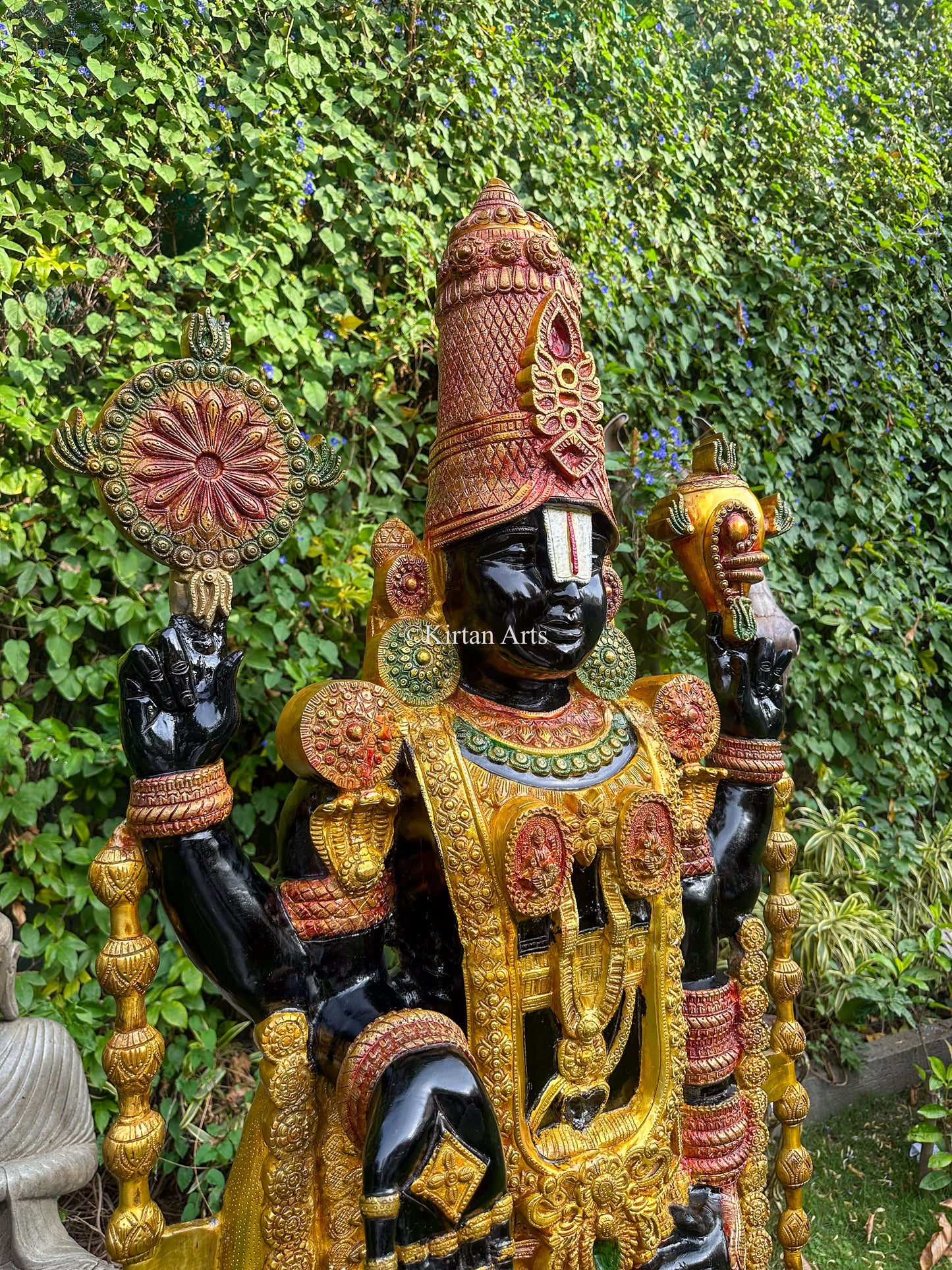 Brass Large Lord Balaji Idol | Festive Colours | 68"