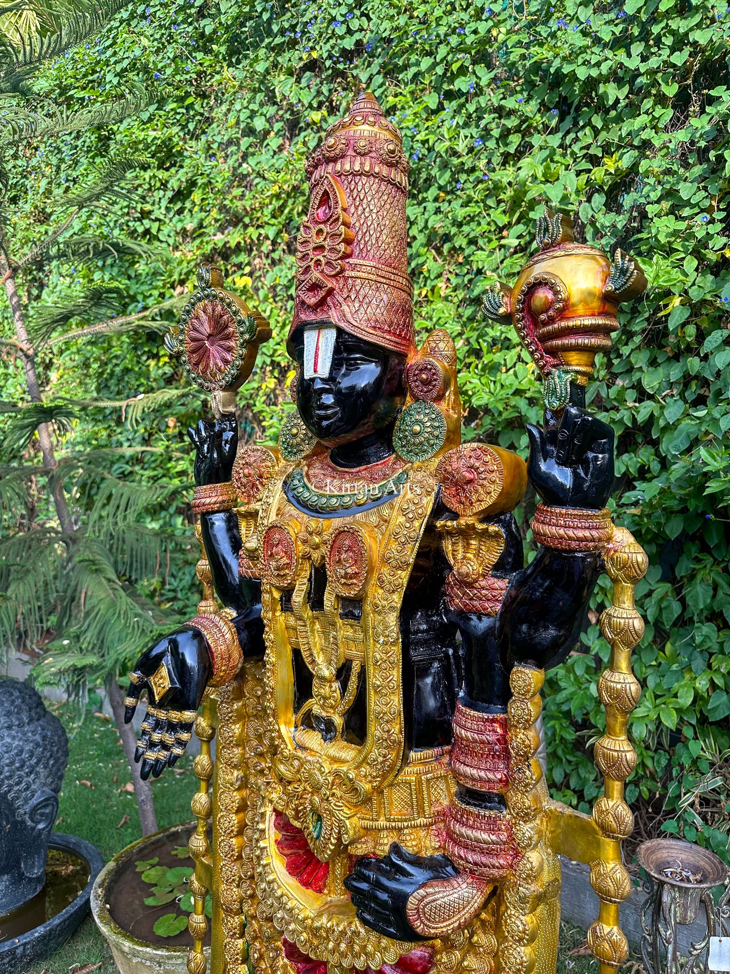 Brass Large Lord Balaji Idol | Festive Colours | 68"