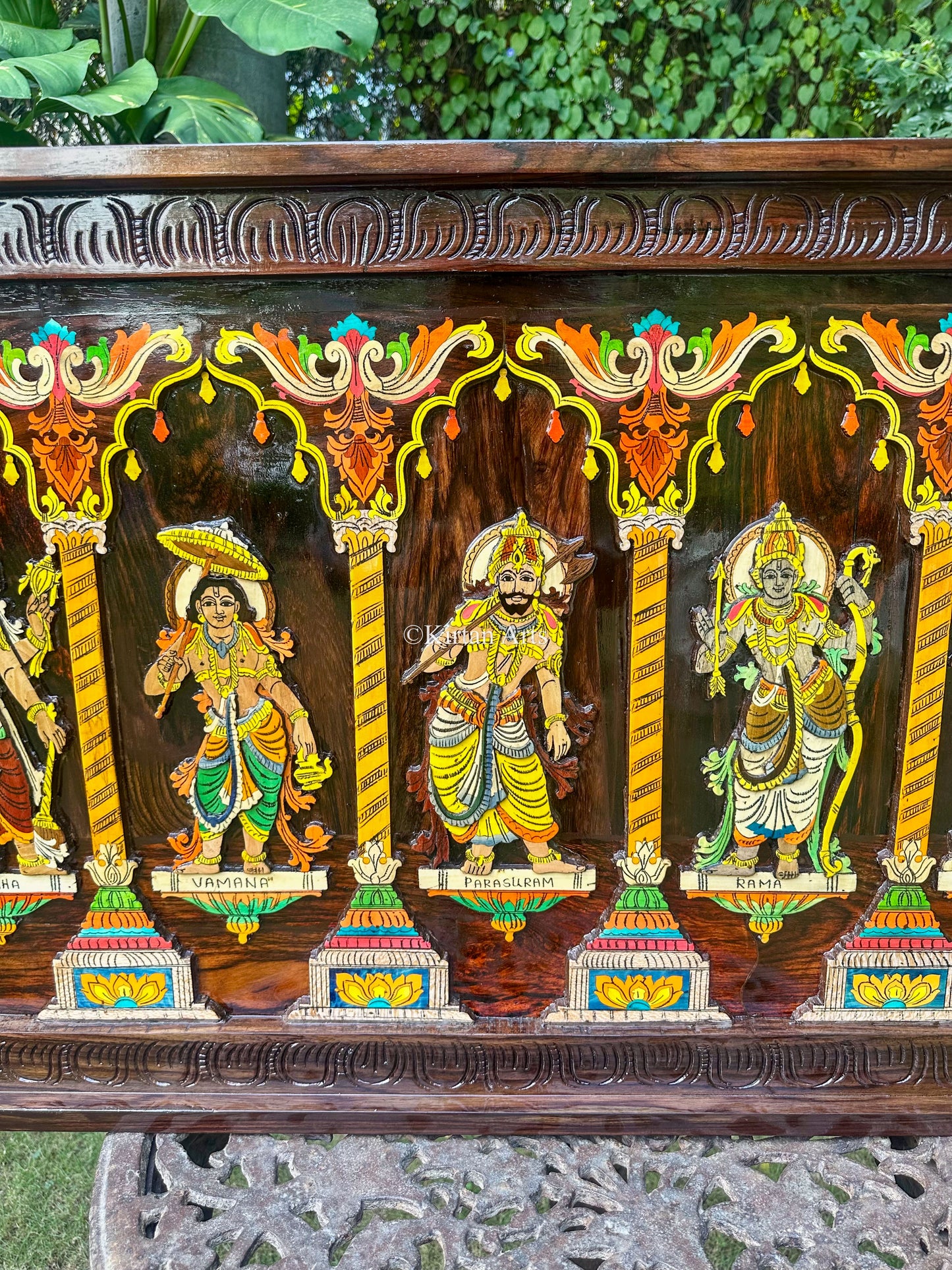 Rosewood Dasavatar Panel | 6x2 ft | 3D Embossed Artwork