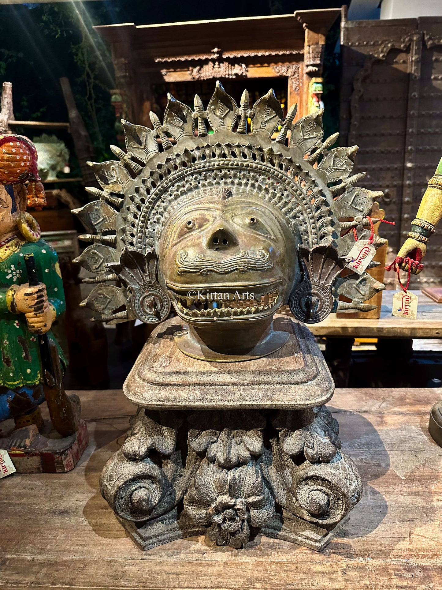 Bronze Bhuta Mask | Lost Wax Method | 15"