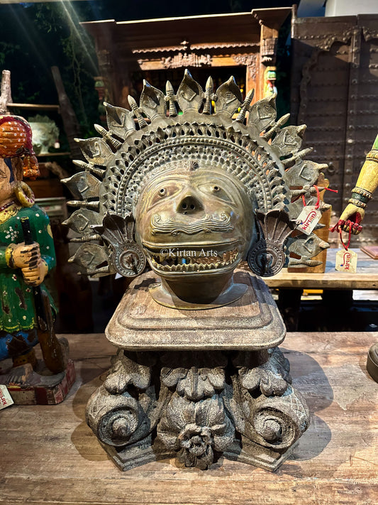 Bronze Bhuta Mask | Lost Wax Method | 15"