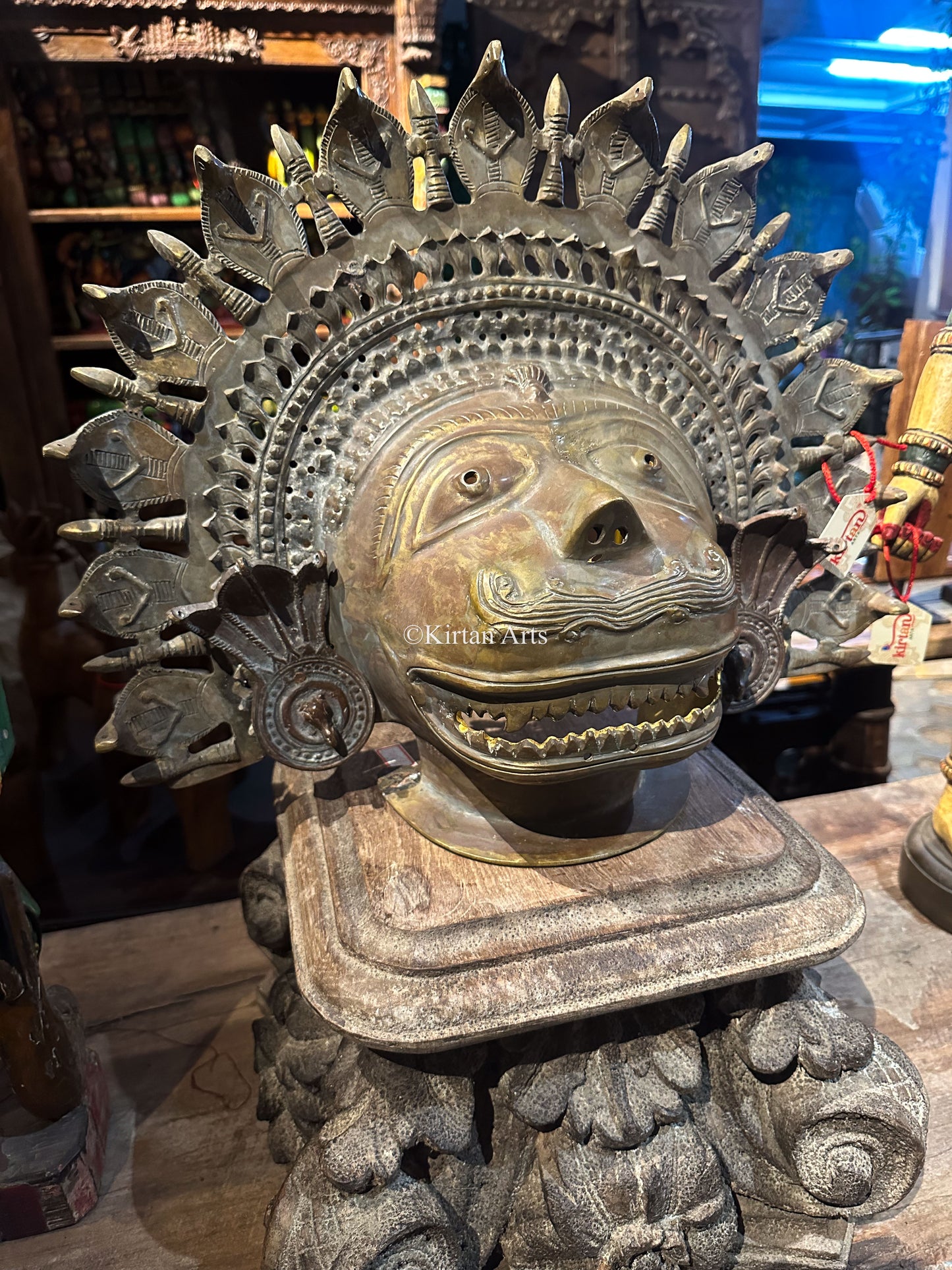 Bronze Bhuta Mask | Lost Wax Method | 15"