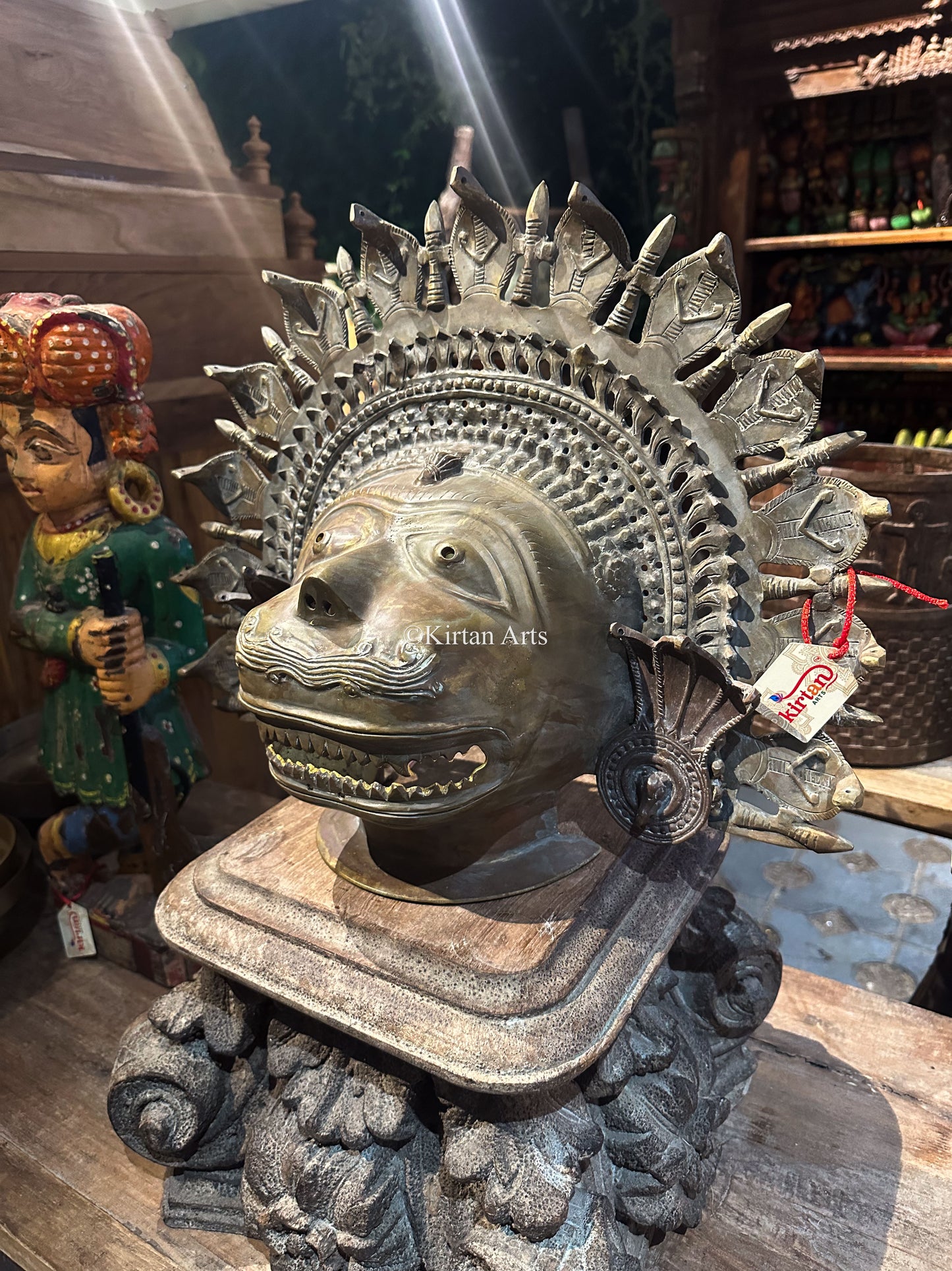 Bronze Bhuta Mask | Lost Wax Method | 15"