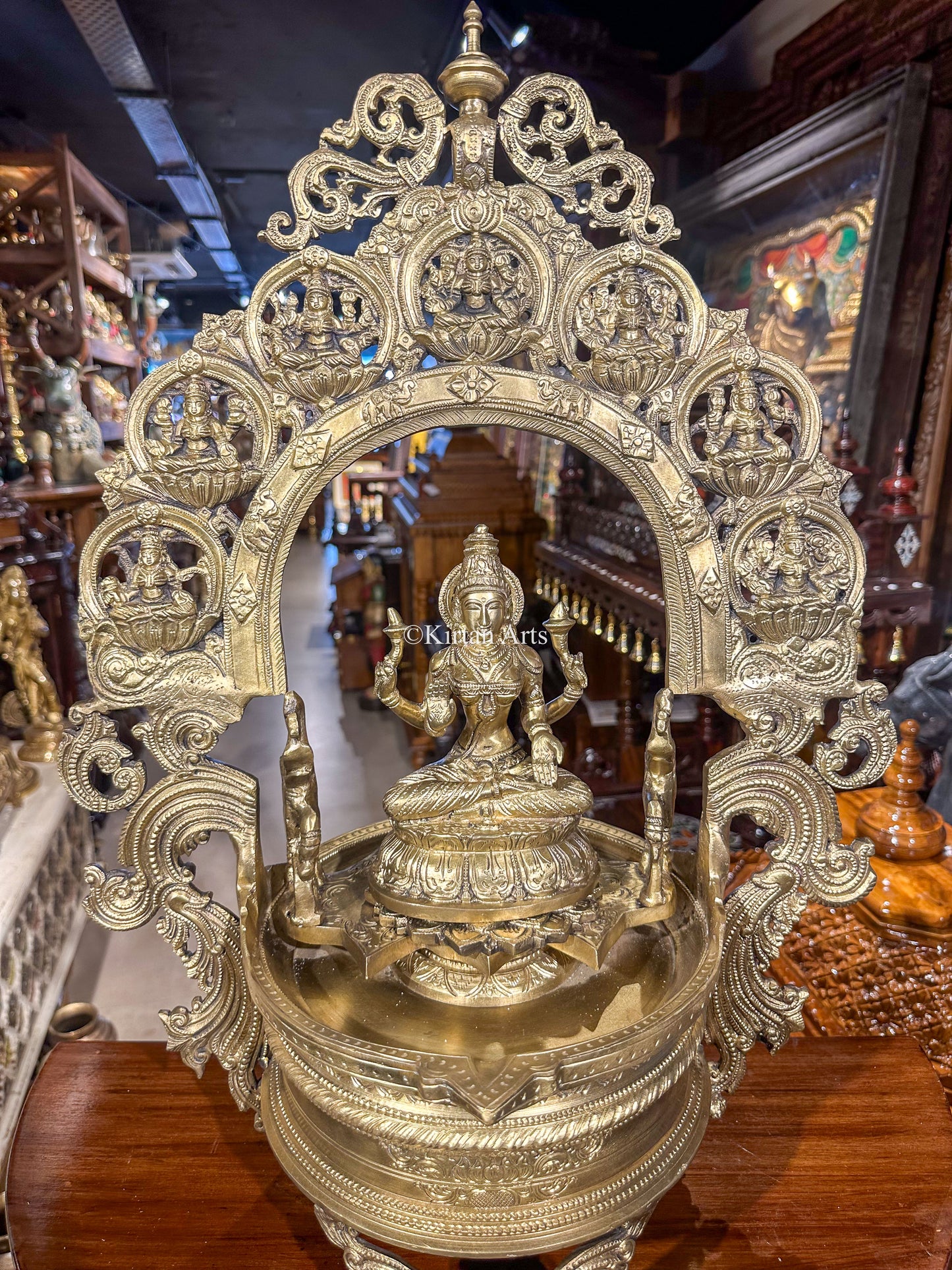 Bronze Ashtalakshmi Lamp/Deepam | 25 Inch
