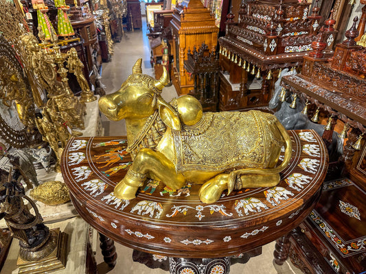 Brass Superfine Nandi | 15x22x10 Inch