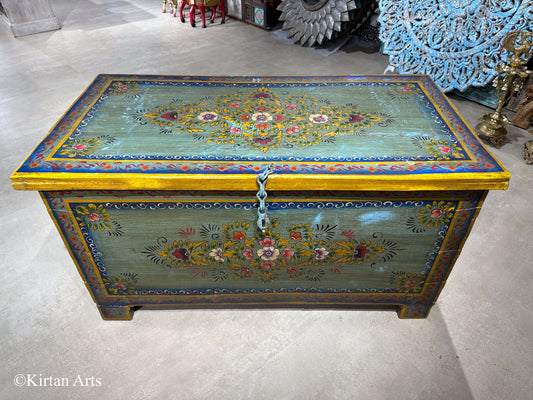 Handpainted Wooden Chest