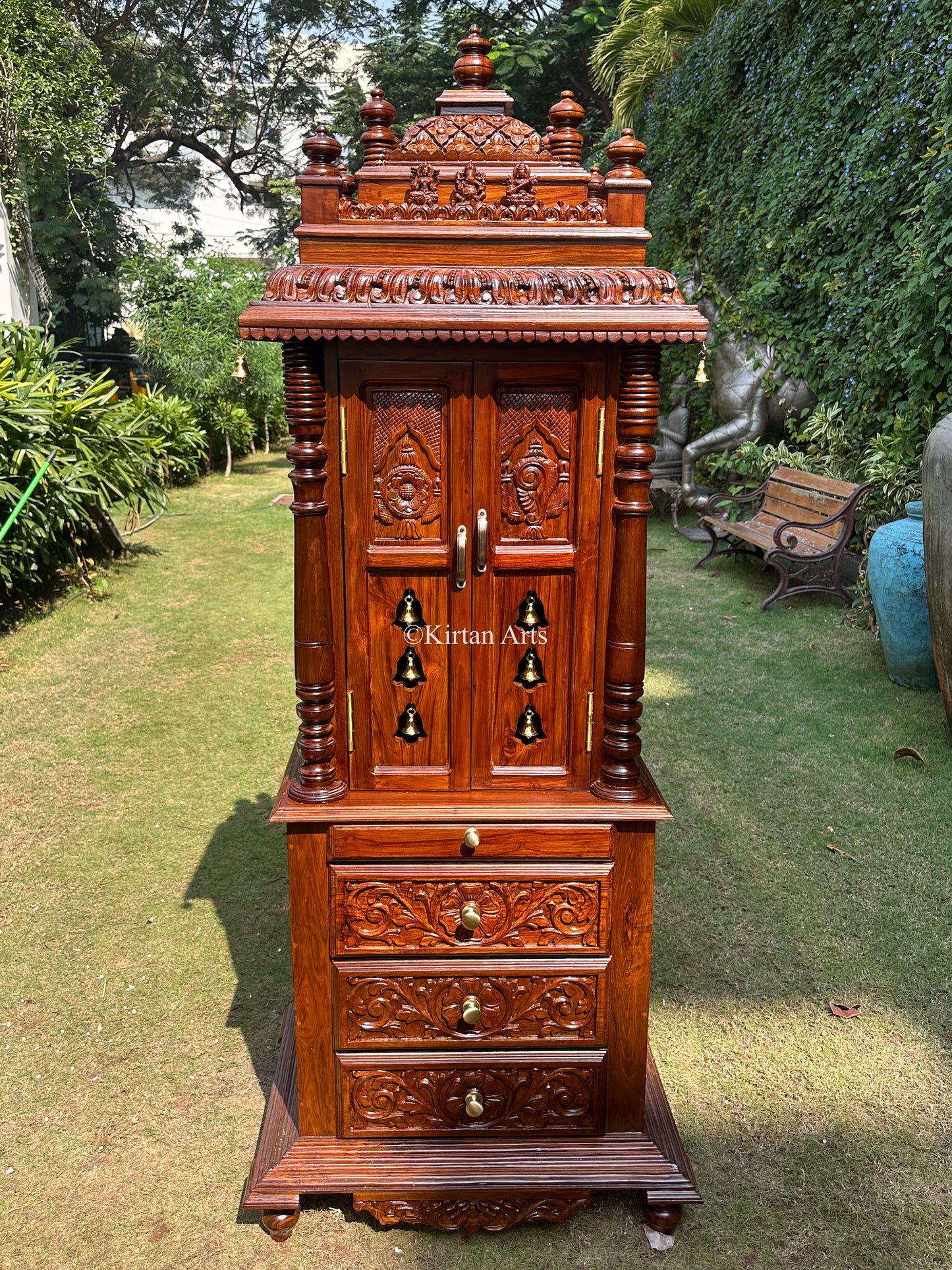 Teakwood Cupboard Mandir | Storage | 6x2 ft