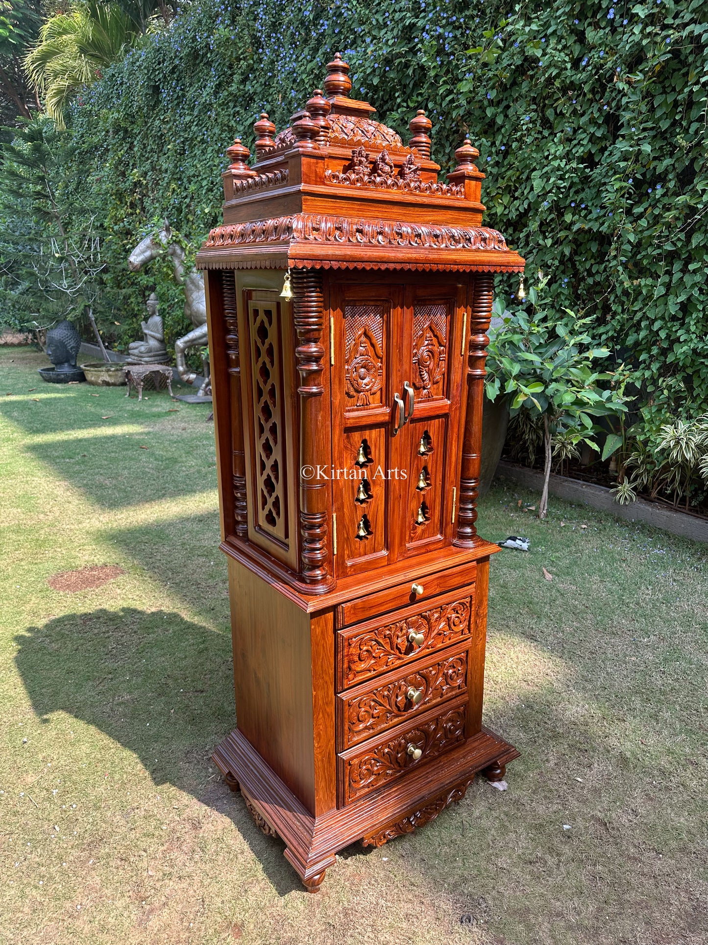 Teakwood Cupboard Mandir | Storage | 6x2 ft