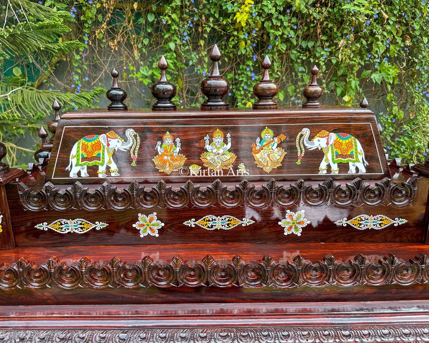 Premium Rosewood Pooja Mandir | Customisable Inlay Work | 5.6x4x2 ft