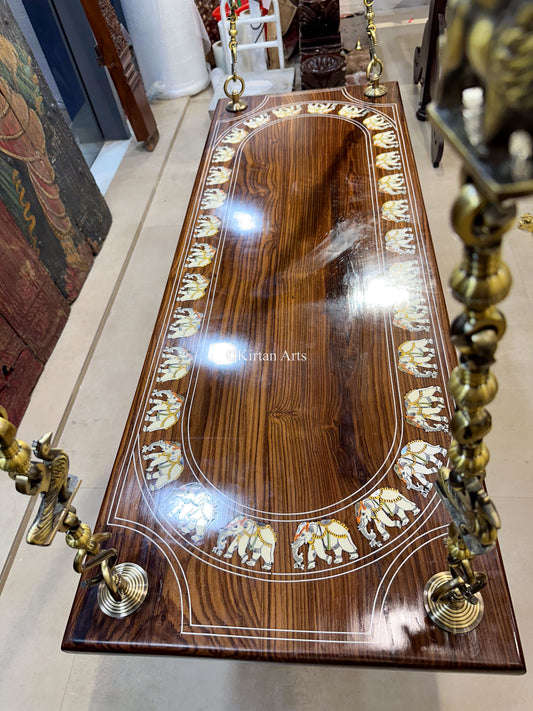 Rosewood Swing/Jhula/ Oonjal Plank | 5x2 ft | Elephant Inlay