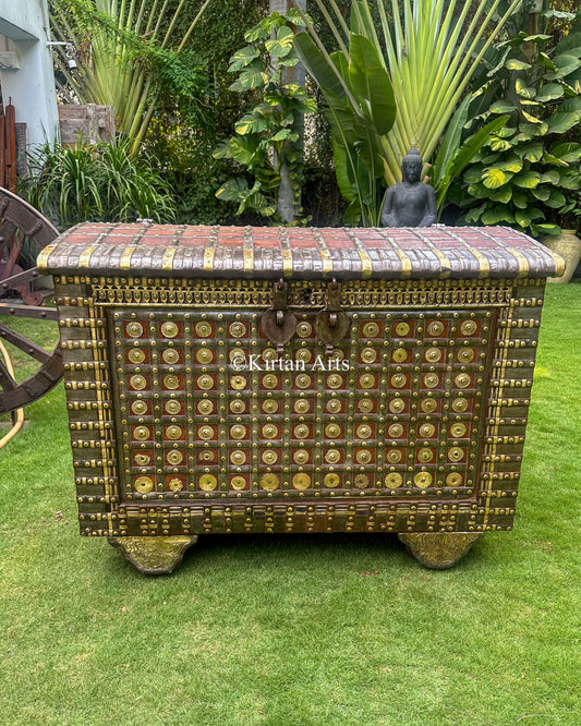 Vintage Pitara Chest | Original Brass Fittings