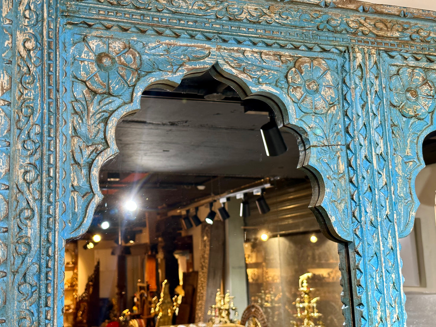 Wooden Mirror Frame Distressed