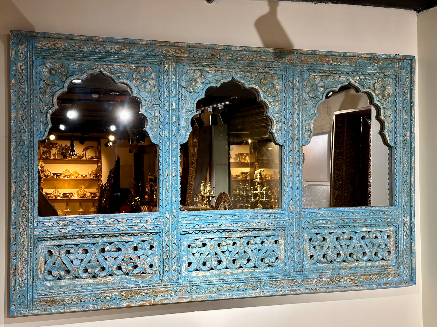 Wooden Mirror Frame Distressed