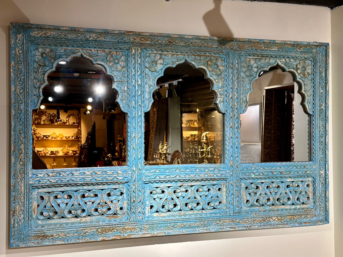 Wooden Mirror Frame Distressed